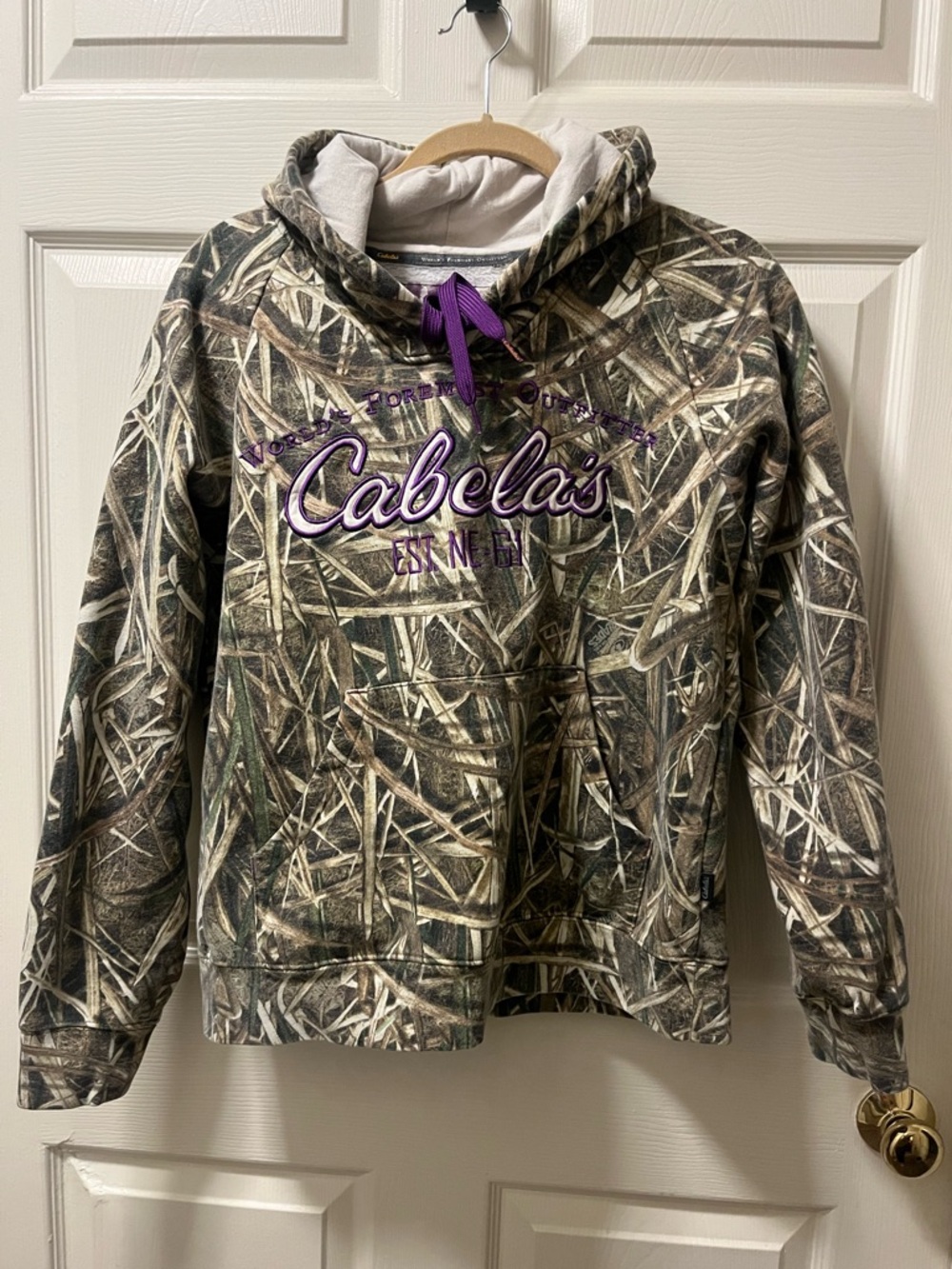 Cabela's Women’s Mossy Oak Camouflage Hooded Pullover Sweatshirt Size Medium